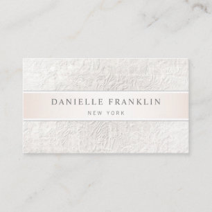 Elegant Plain Crape paper FAUX Copper Stripe Business Card