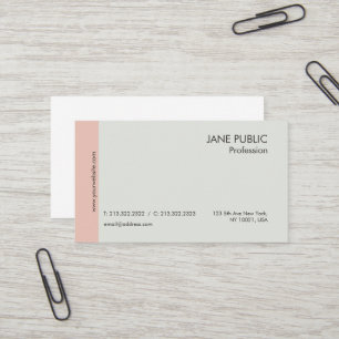 Elegant Plain Modern Professional Chic Beige Business Card