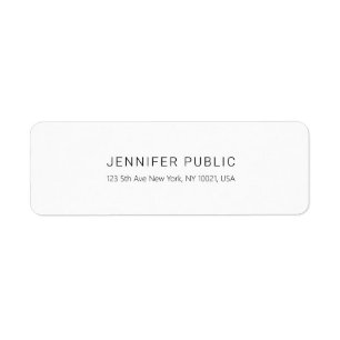Elegant Plain Professional Modern Return Address