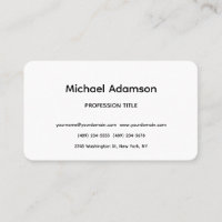 Elegant Plain Simple Black White Minimalist