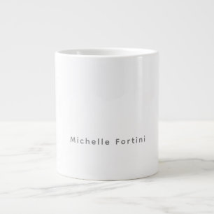 Elegant Plain Simple Minimalist Large Coffee Mug