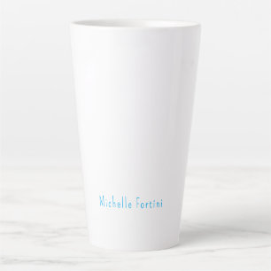 Elegant Plain Simple Minimalist Latte Mug