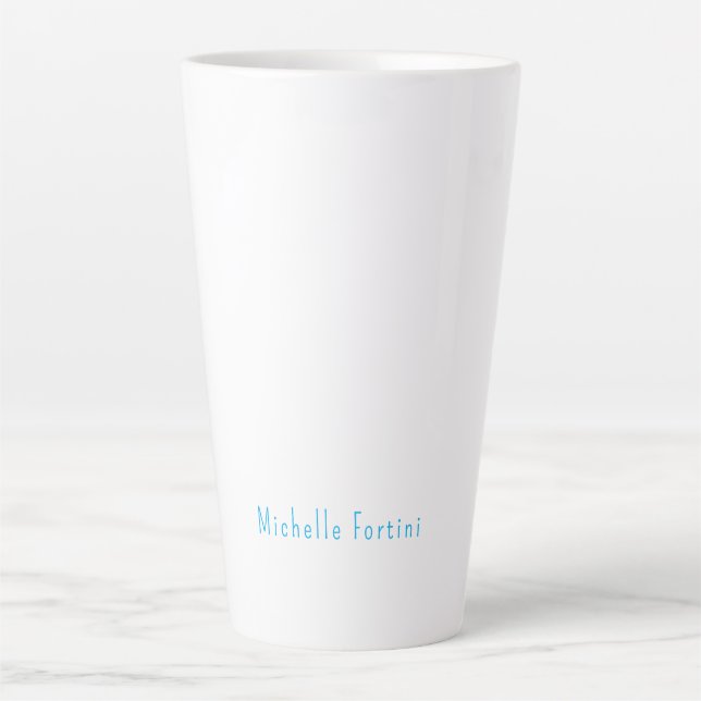 Elegant Plain Simple Minimalist Latte Mug (Front)