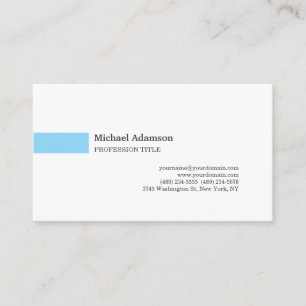 Elegant Plain Simple Minimalist Profile  Business Card