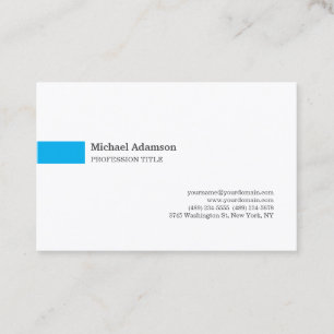 Elegant Plain Simple Minimalist Profile  Business Card