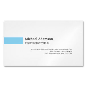 Elegant Plain Simple Minimalist Profile Magnetic Business Card