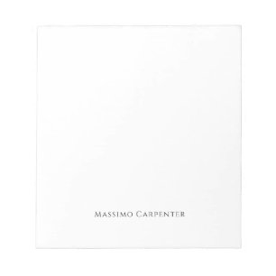 Elegant Plain Simple Modern Minimalist Notepad