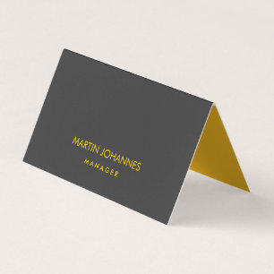 Elegant Plain Stylish Gold Colour Premium Black Business Card