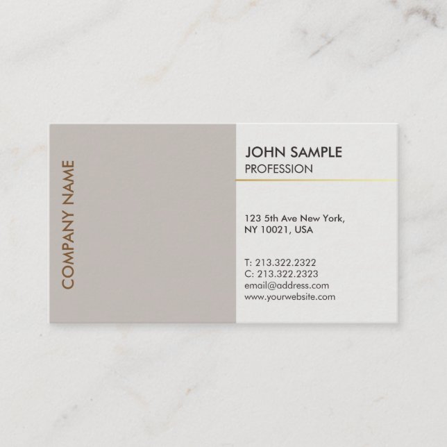 Elegant Plain Stylish Modern Professional Design Business Card (Front)