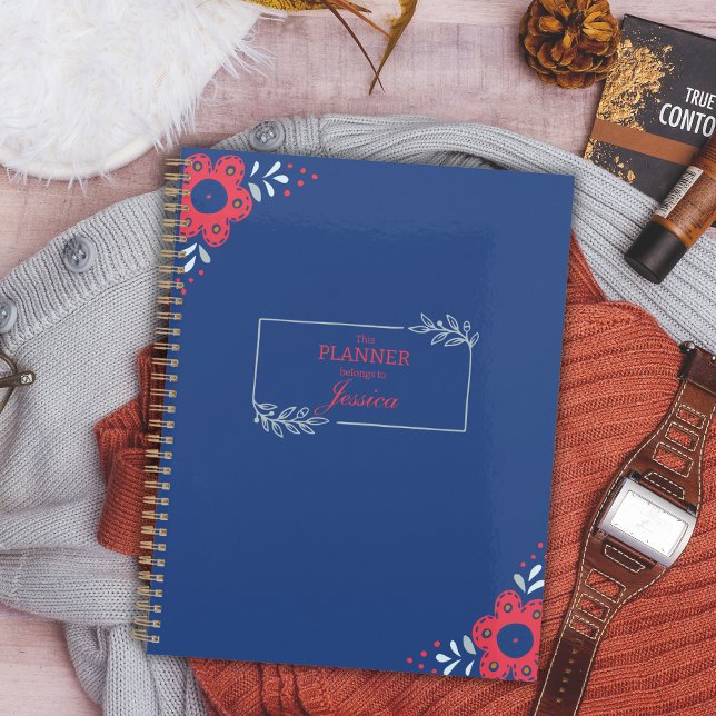 Élégant planificateur Floral Personnalisé (Créateur téléchargé)