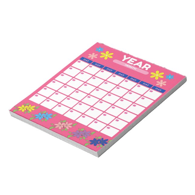 Elegant Planner for a Beautifully Organized Year Notepad (Rotated)