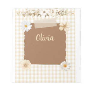 Elegant Planner with Soft Stamp & Rose Accents – C Notepad