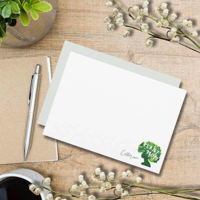 Elegant Plant Lovers Simple Personalized Card (Creator Uploaded)