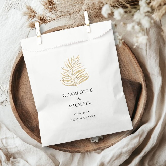 Elegant Plant Trending Weddings Favour Bag (Elegant Plant Trending Weddings Favor Bag with your name and dates.)