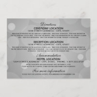 Elegant Platinum Black Wedding Directions