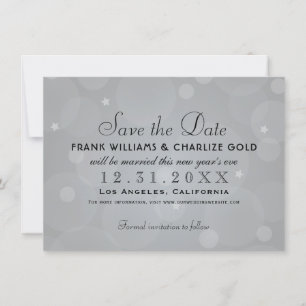 Elegant Platinum Grey Wedding Save The Date