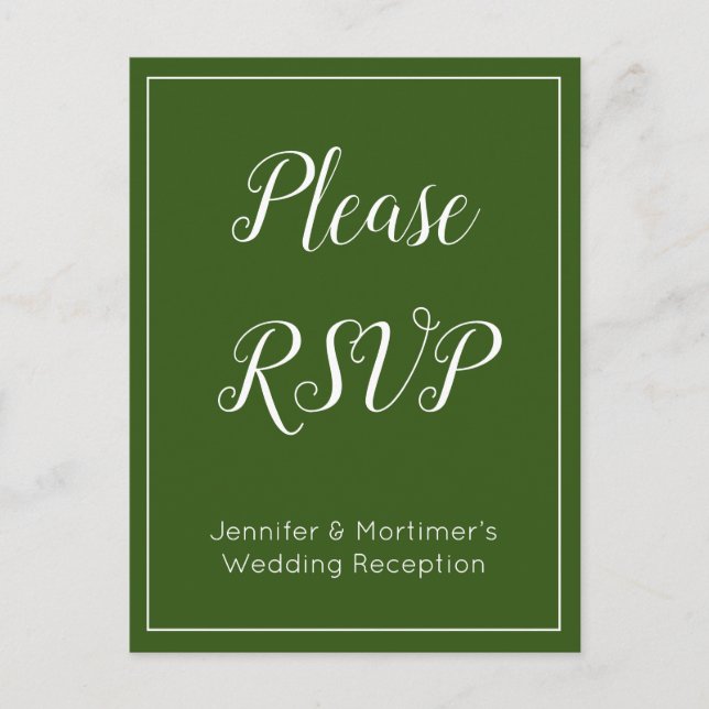Elegant "Please RSVP" Postcard (Front)