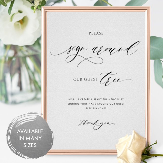 Elegant Please Sign Around Our Guest Tree Sign (Creator Uploaded)