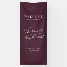 Elegant Plum Old Money Wedding Welcome