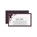 Elegant Plum Purple Floral Please Bring A Recipe