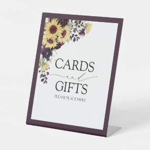 Elegant Plum Purple Pedestal Sign