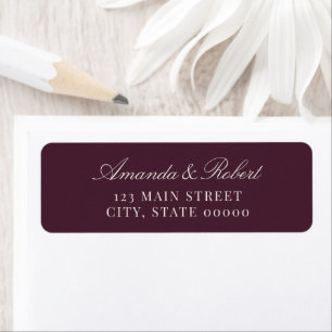 Elegant Plum Wedding Return Address