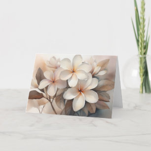 Elegant Plumeria Thank You Card