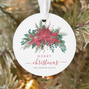 Elégant Poinsettia Floral Joyeux Noël