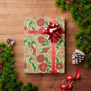 Elegant Poinsettia  Wrapping Paper