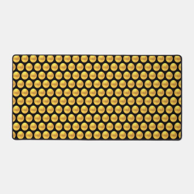 Élégant Pois d'or moderne sur noir (Recto)