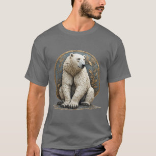 Elegant Polar Bear Illustration T-Shirt