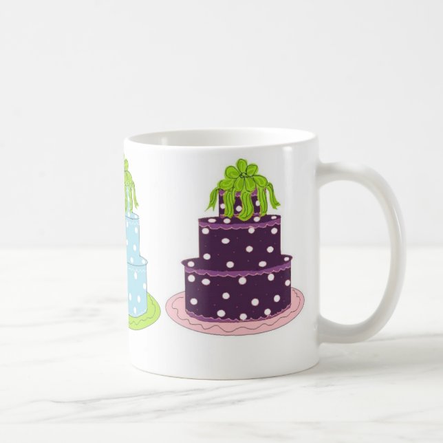 Elegant Polka Dot Cakes Coffee Mug (Right)