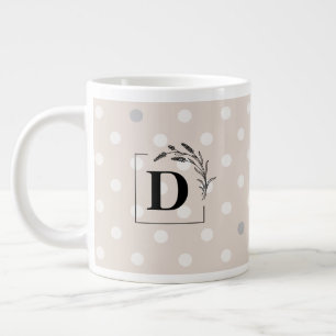 Elegant Polka Dot Monogram Mug – Customizable Gift