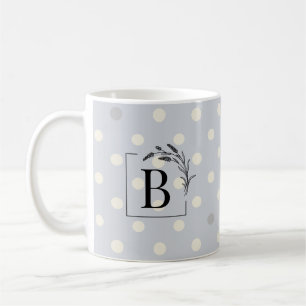 Elegant Polka Dot Monogram Mug – Wedding Favor