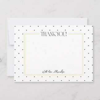 Elegant Polka Dot Thank You Stationery Cards