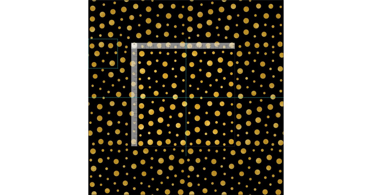 Elegant polka dots Black Gold Fabric Zazzle