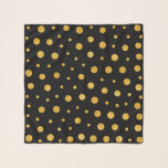 Elegant polka dots - Black Gold Scarf<br><div class="desc">Design by LEMAT WORKS
https://zazzle.com/lematworks*/collections
https://lematworks.myportfolio.com</div>