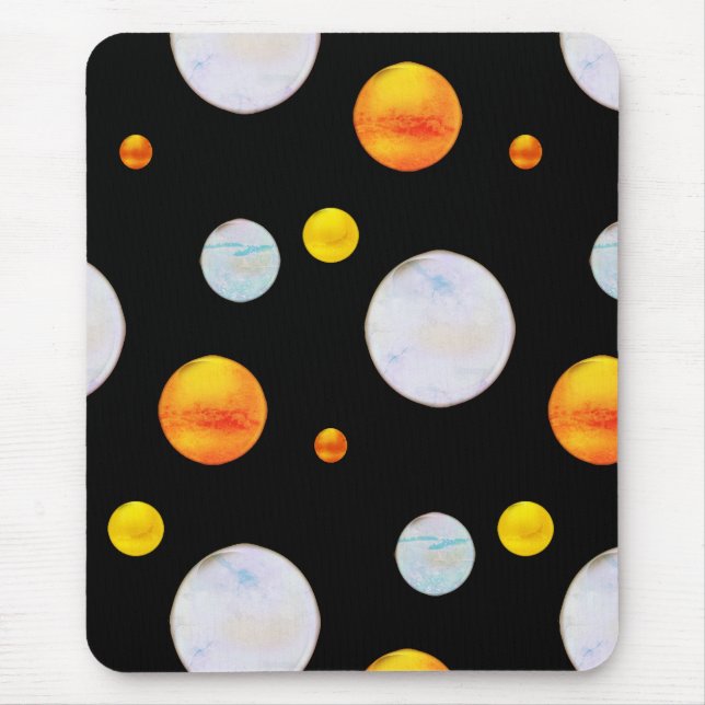 Elegant Polka Dots Mouse Pad (Front)