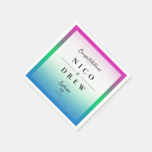 Elegant Polysexual Pride Wedding  Napkin