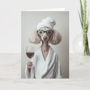 Elegant Poodle Spa Moment Invitation