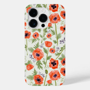 Elegant Poppies Orange Floral Pattern Case-Mate iPhone 14 Pro Case