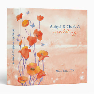 Elegant Poppy Field Wedding Planner Binder
