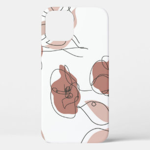 Elegant Poppy Flowers Seamless Pattern iPhone 12 Case