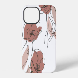 Elegant Poppy Flowers Seamless Pattern iPhone 12 Case