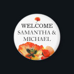 Elegant Poppy Red Flower Monogram Wedding Magnet<br><div class="desc">Make your wedding celebration unforgettable with this stunning poppy red flower magnet featuring personalized monogram design. This vibrant and elegant wedding favour combines the bold beauty of red poppies with sophisticated custom lettering, creating a keepsake that guests will proudly display and treasure for years to come. Key features: Striking poppy...</div>