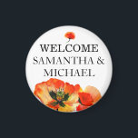 Elegant Poppy Red Flower Monogram Wedding Magnet<br><div class="desc">Make your wedding celebration unforgettable with this stunning poppy red flower magnet featuring personalized monogram design. This vibrant and elegant wedding favour combines the bold beauty of red poppies with sophisticated custom lettering, creating a keepsake that guests will proudly display and treasure for years to come. Key features: Striking poppy...</div>