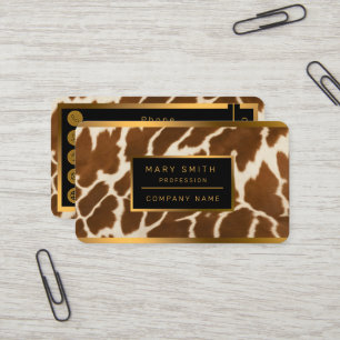 Elegant Popular Cow Faux Leather Collection Business Card