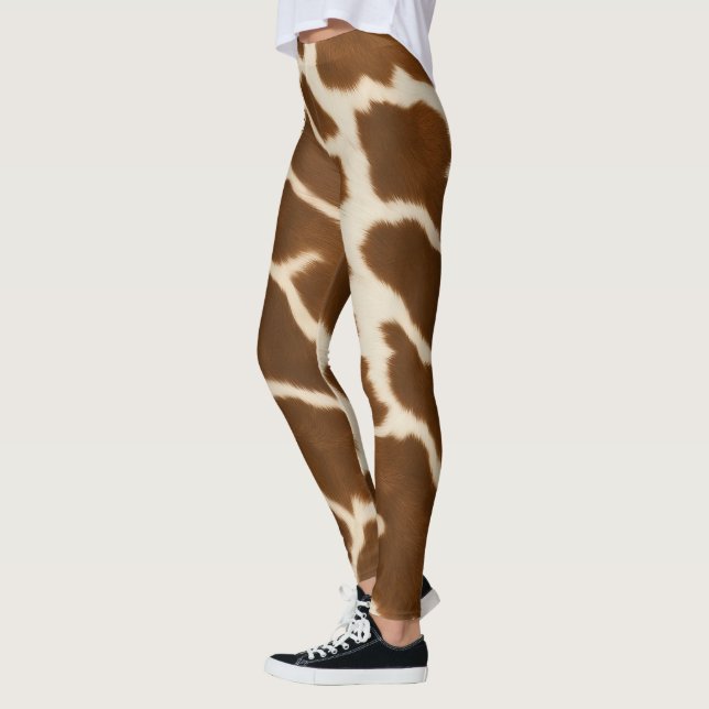 Elegant Popular Cow Faux Leather Collection Leggings (Left)