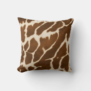 Elegant Popular Cow Faux Leather Collection Throw Pillow