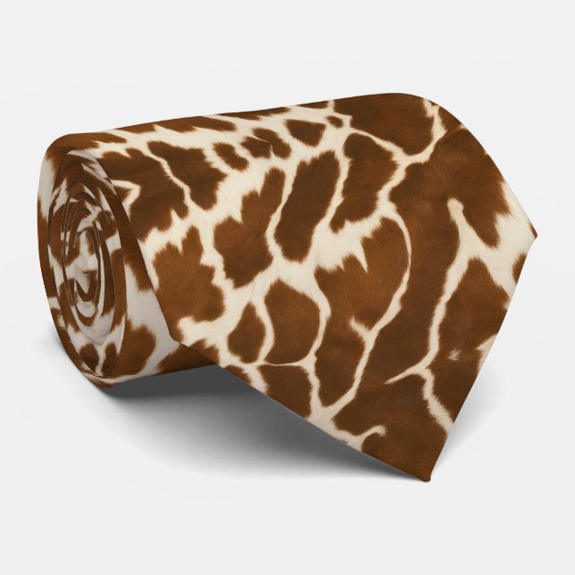 Elegant Popular Cow Faux Leather Collection Tie (Rolled)